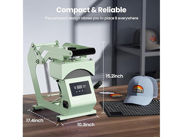 EENOUR B0CZMZC4BT hat press- Green