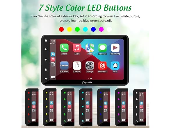 7" CarPlay Screen w/ Mirror Link- 2024