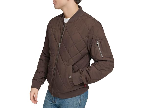 Levi's Men's (2XL) Men's Diamond Quilted Bom Choco