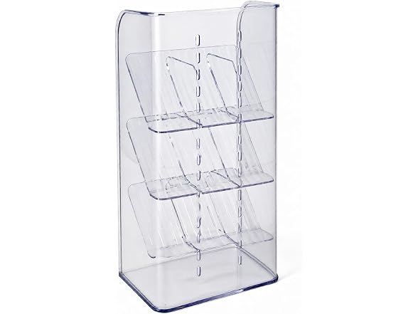 Azar Displays Three Tier Tilt Organizer Freestanding Clear Tilt-Out Bin Tower