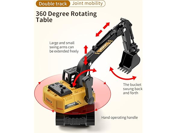 Geyiie Construction Excavator Toy