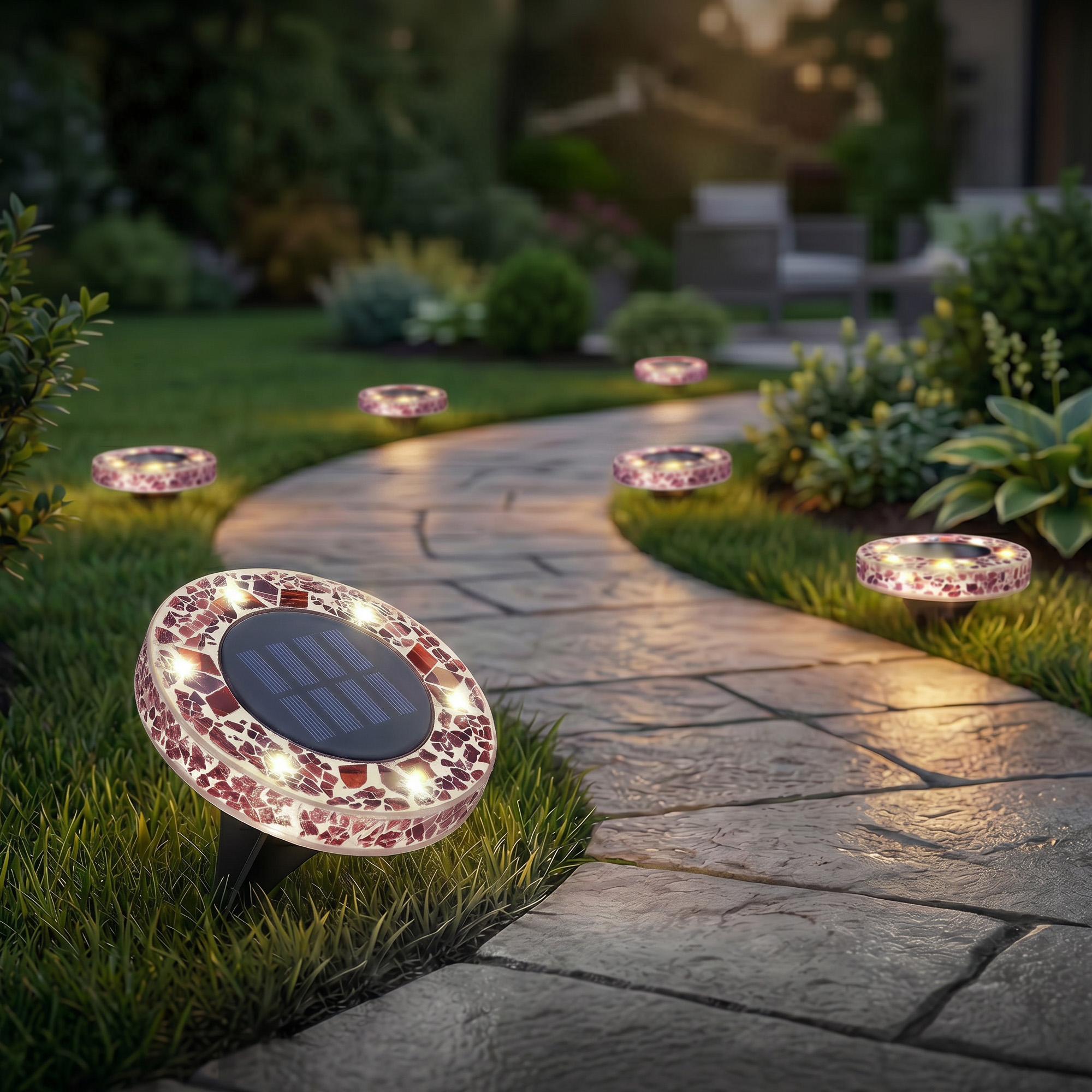 4Pack Mosaic Disk Light - Gallery 39