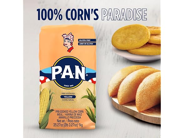 PAN Pre Cooked Yellow Corn Meal 2.2lb 10 Pack