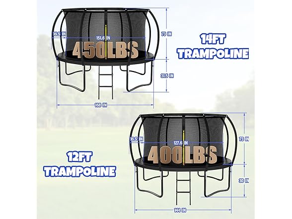 Kiivakii Trampoline 14FT ASTM
