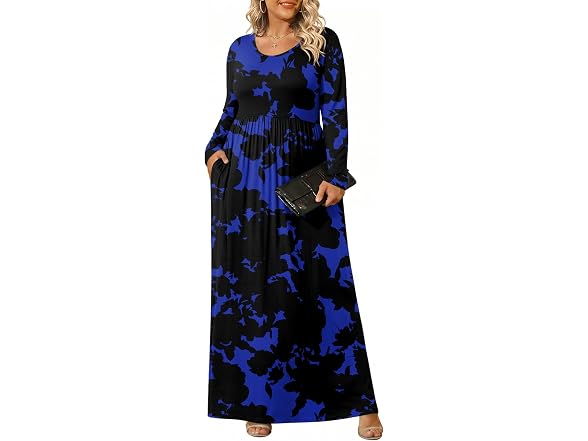 Bishuige Women (XL) Long Sleeve Maxi Dress