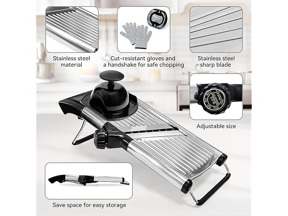 XAYCDEHN Adjustable Mandoline Slicer