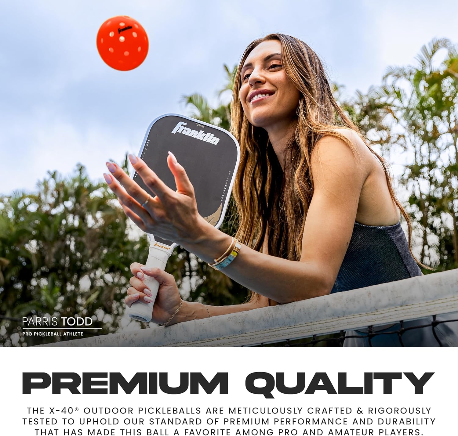 Franklin Sports X-40 Outdoor Pickleballs - Ember - 12PK - Gallery 14