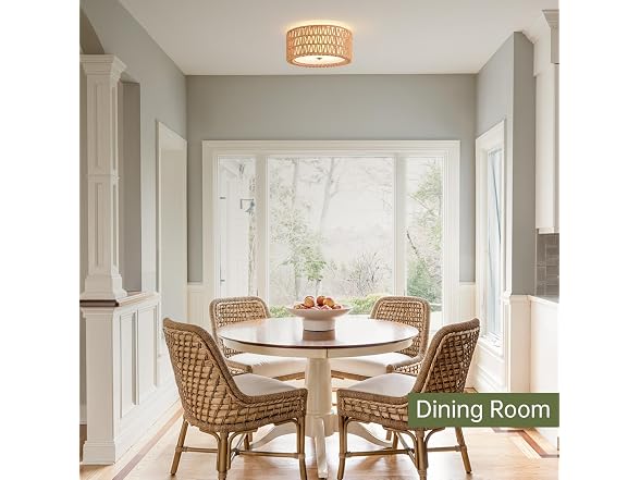 InterMaka Rattan Ceiling Light 12.6"