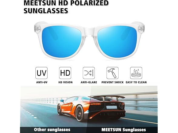 MEETSUN Classic,retro Sunglasses