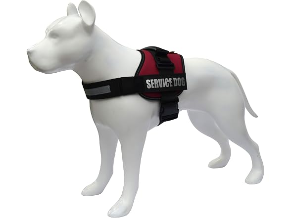 ALBCORP Service Dog Vest Harness Medium, Maroon