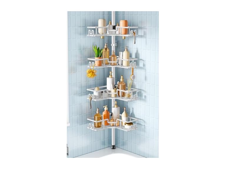 HAMITOR Corner Shower Organizer
