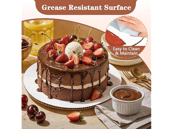 Demiwise 50PCS 10 Inch Round Cake Boards