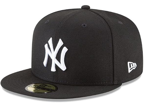 Yankees 59FIFTY Black White Size 8
