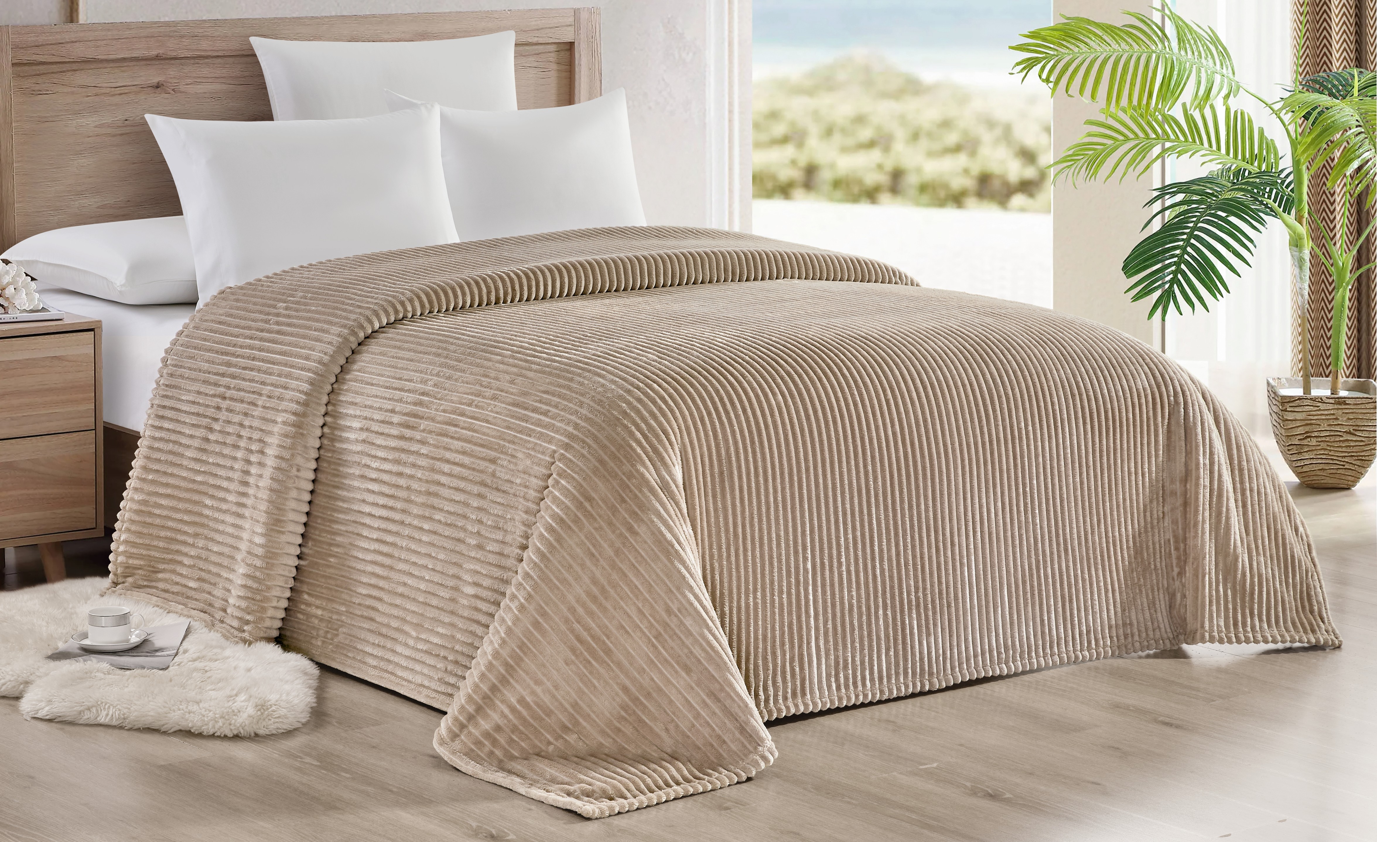 Noble House Striata Lined King Blanket - Gallery 24