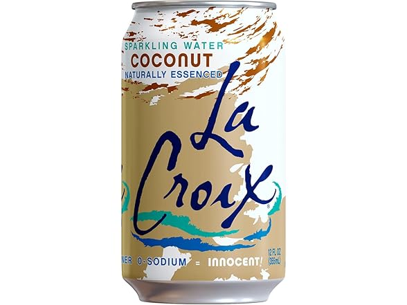 8PK LaCroix Sparkling Water, Coconut, 12 Fl oz