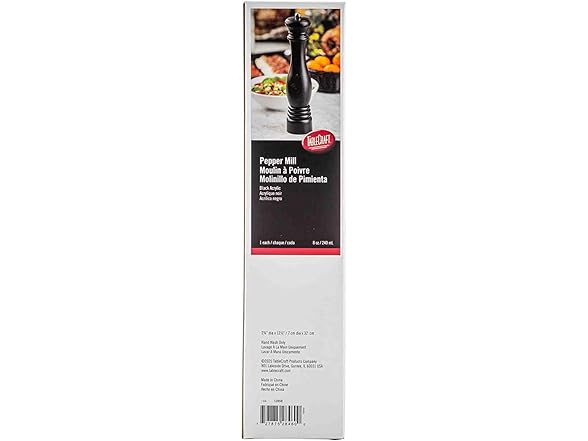 TableCraft 12858 Black Pepper Mill