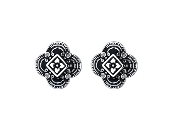 Artisan Sterling Silver Floral Earrings