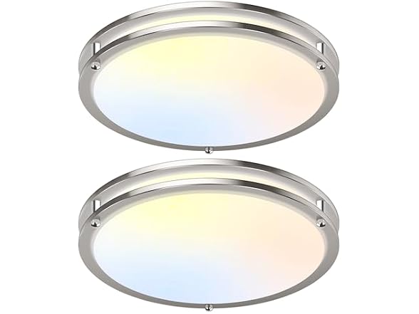 GoBright 18in LED Ceiling Lights 2-Pack