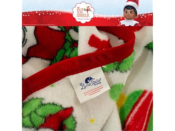 Franco Elf On The Shelf Holiday Christmas Throw