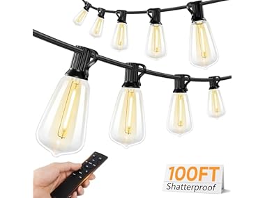 $22.99, Was $36.99, 37% Off! Brightever LED Outdoor String Lights 100FT dealfomo