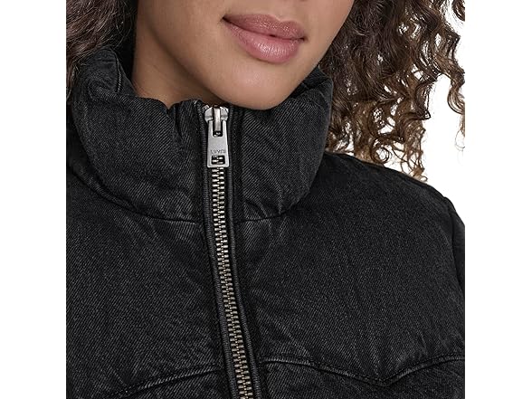 Levis Womens Western Denim Puffer