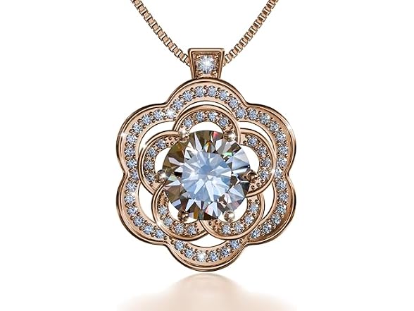 PASADAZ Elegant Moissanite Necklace fo
