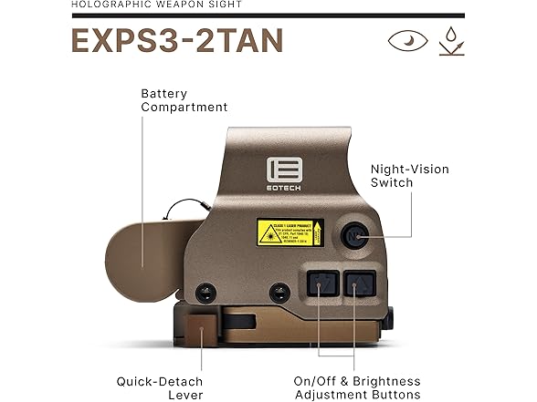 EOTech Circle, 2 Dot Reticle EXPS3 Holographic Weapon Sight