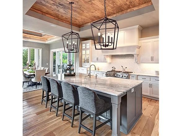 BrightHome Farmhouse Chandelier 4-Light, Bronze