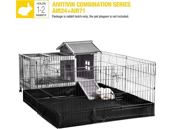 Aivituvin Rabbit Hutch Indoor Bunny Cage