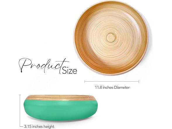 TPIA Bamboo Fruit Bowl -Sea Green