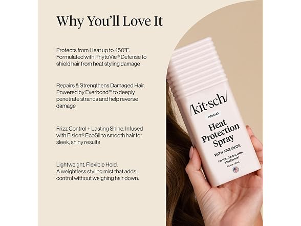 Kitsch Argan Oil Heat Protectant Spray 6.8oz