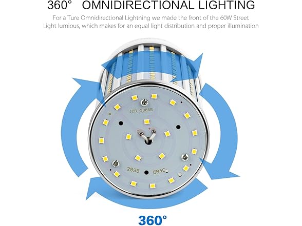 FanNicoo E39 LED Corn Light Bulb 500W Equivalent 60W