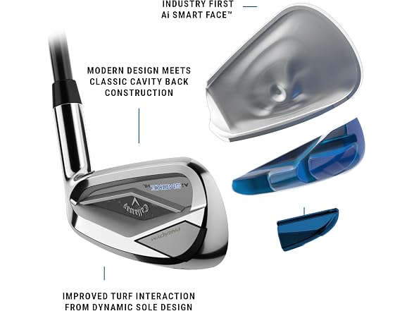 Callaway Golf Paradym AI Smoke HL Iron Set (6-PW,AW,GW, Graphite, Light) (Left Hand)