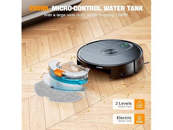Robot Vacuum and Mop, 6500Pa Suction, 2 in 1