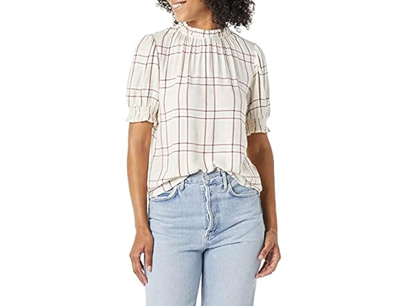 Burgundy Ecru Plaid