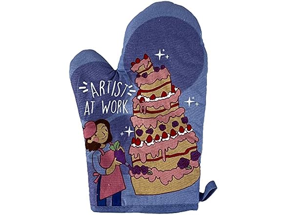 Funny Love Oven Mitt Made with Love and Fried Egg