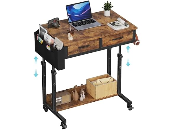 WINAZ Rolling Standing Desk Adjustable