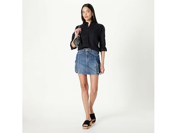 The Drop Women Avila Classic Linen Button Down