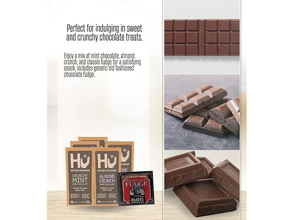 6 Item Set- Hu Chocolate Mint & Almond & Claeys Fudge