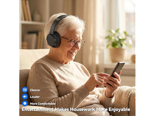 Dytole Wireless TV Headphones 65H Dock