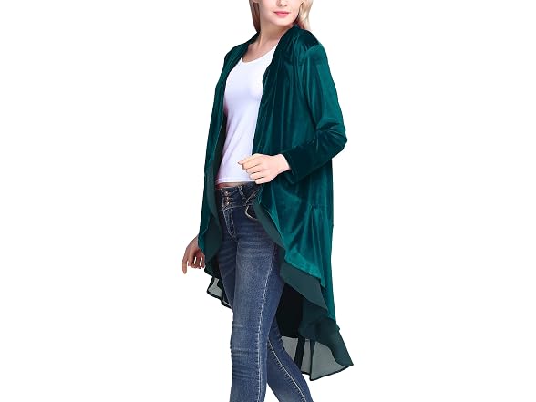 Urban CoCo Women (M) Fashion Open Front Hem Coat