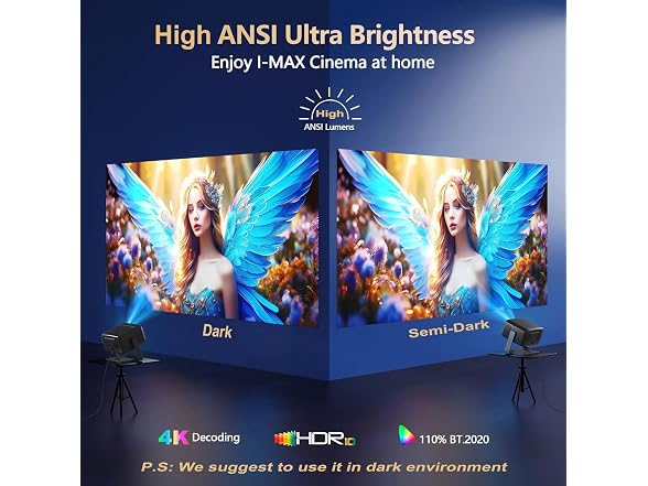 Goiaey 4K Outdoor Projector Auto Focus