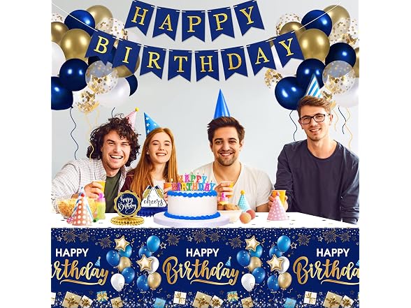 DUAIAI Happy Birthday Decorations, 1 Pcs