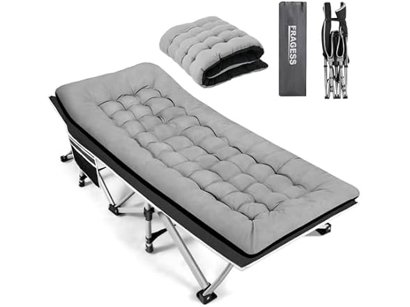 Fragess Portable Camping Cot 28" Wide