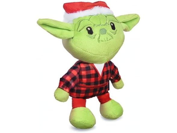 Star Wars for Pets Holiday Yoda Santa Plush Dog Toy