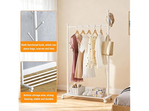 Small Clothes Racks for Hanging Clothes Black