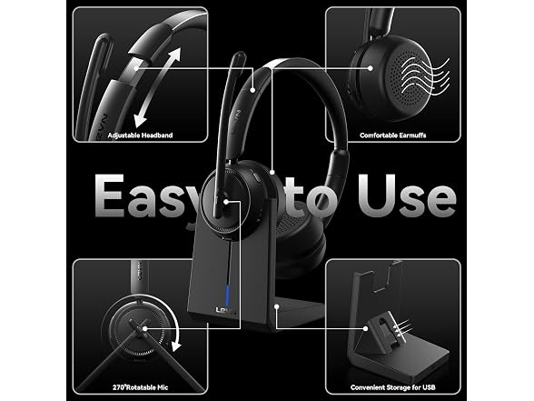 LEVN Wireless Bluetooth Headset AI NC