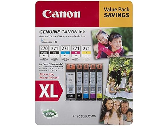 Canon GI-270XL, CLI-271XL Ink Cartridges C/M/Y/K
