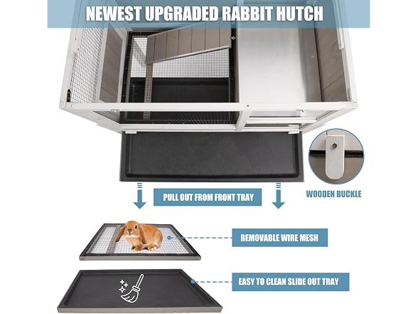 Gowoodhut Elevated Guinea Pig Cage with Detach Legs