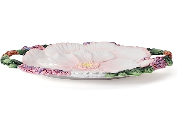 Fitz and Floyd Jardin Floral Handled Serving Dish
